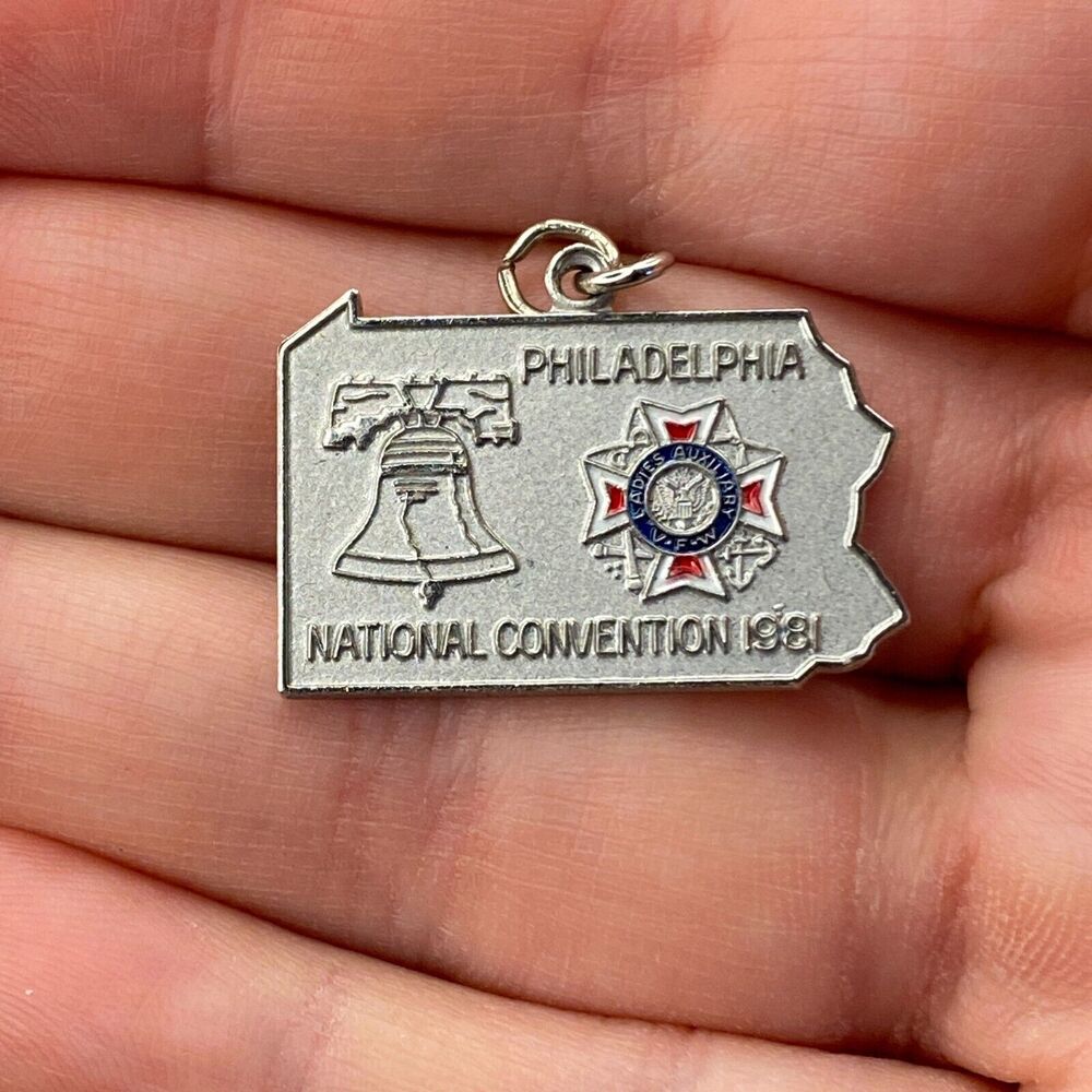 Vintage 925 Sterling "VFW Philadelphia National Convention 1981" Pendant